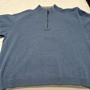 Men's Blue quarter -Zip Sweater